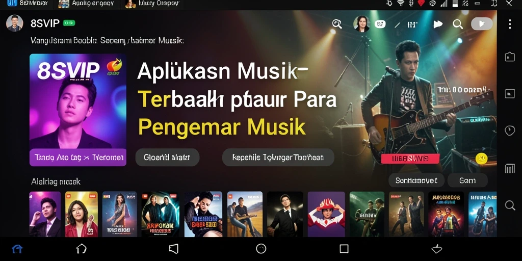 Tampilan gameplay 8SVIP yang menampilkan berbagai pilihan lagu dan fitur aktif.