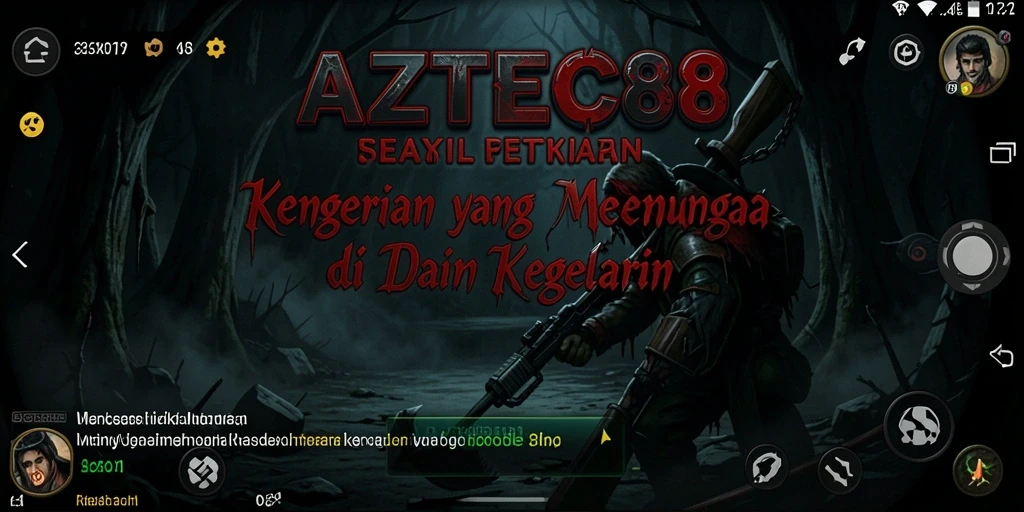 Screenshot menampilkan gameplay menegangkan AZTEC88 yang penuh misteri.