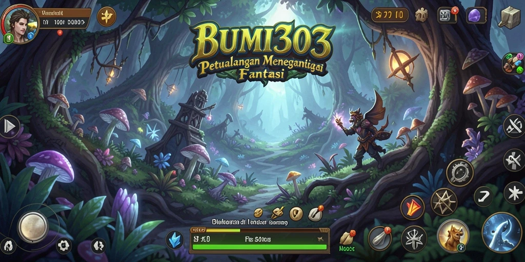 Tangkapan layar BUMI303 menampilkan suasana petualangan yang mendebarkan.