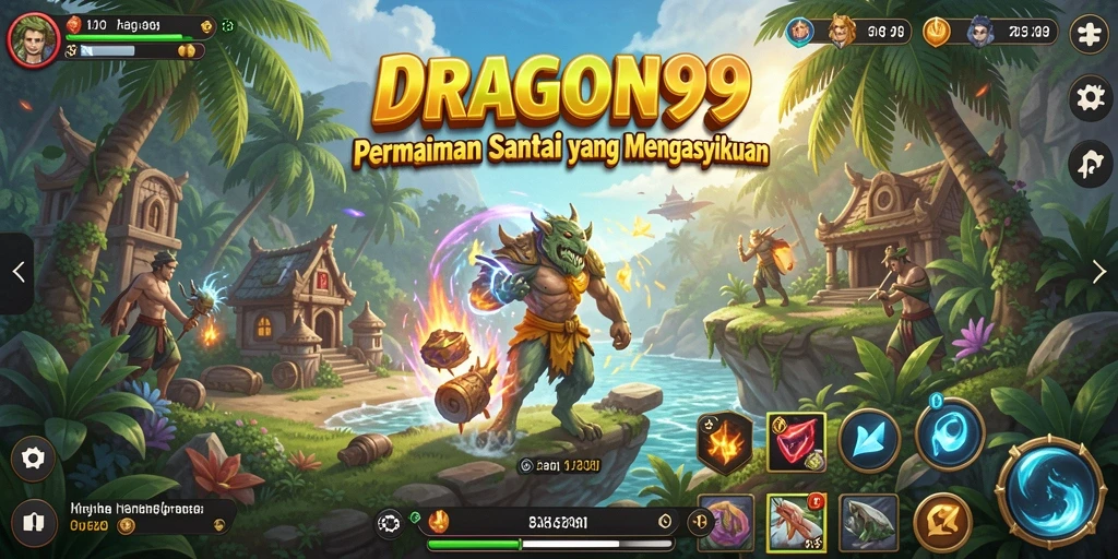 Screenshot gameplay DRAGON99 yang penuh warna dan seru.