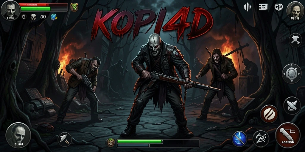 Tampilan gameplay menegangkan dari KOPI4D saat menjelajahi kegelapan.