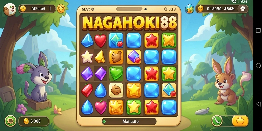 Tampilan gameplay NAGAHOKI88 yang penuh warna dan menantang.