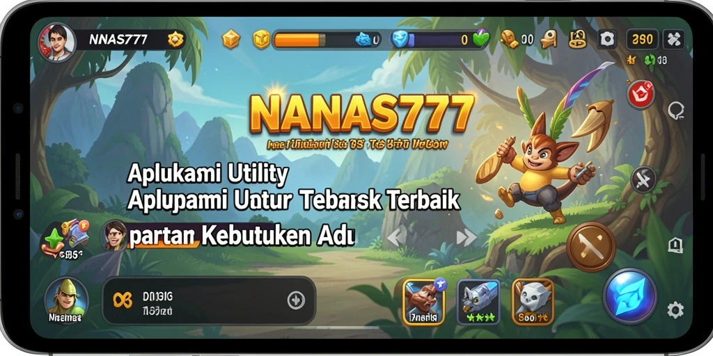 Screenshot utama NANAS777 menampilkan antarmuka aplikasi Utility yang intuitif.