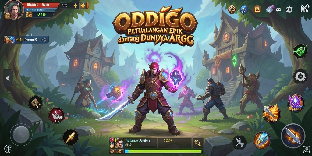 Screenshot menampilkan aksi seru dalam gameplay ARPG ODDIGO.