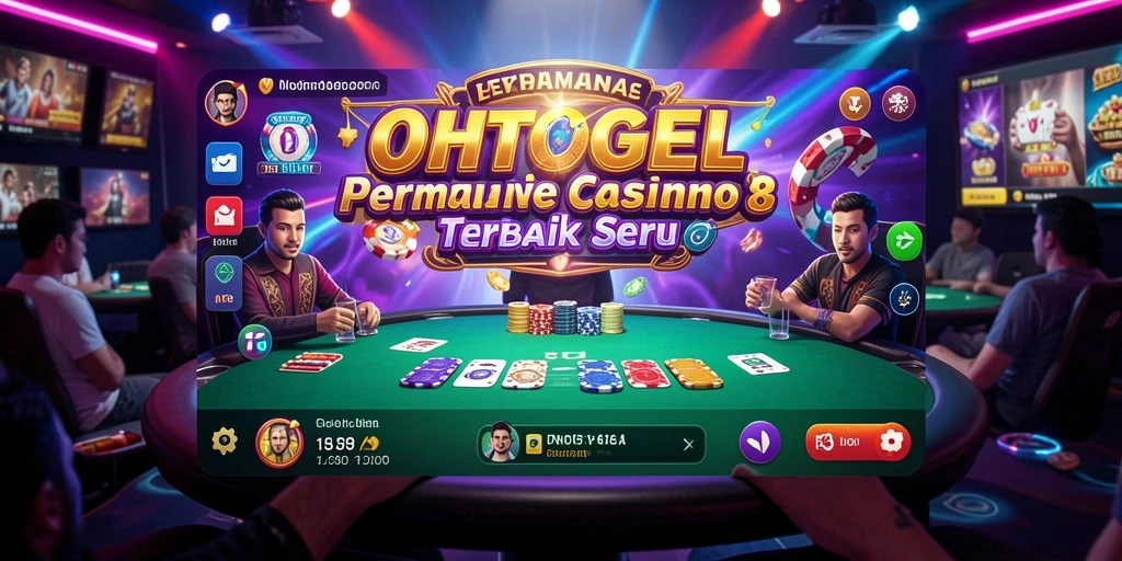 Screenshot gameplay OHTOGEL menampilkan dealer langsung dan suasana kasino.