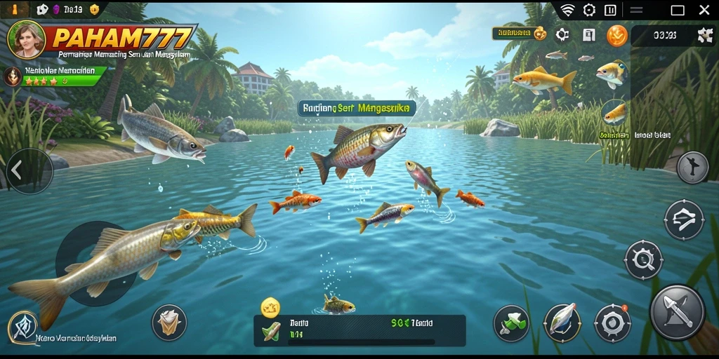 Tampilan gameplay seru saat menangkap ikan di PAHAM777.