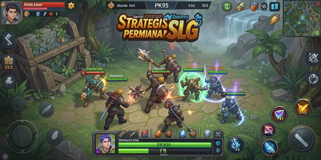 Tampilan gameplay PK95 yang menonjolkan strategi SLG.