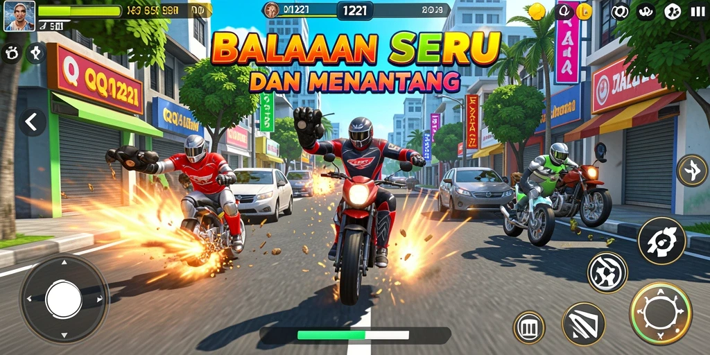Gameplay seru balapan di jalanan dengan grafis menakjubkan.