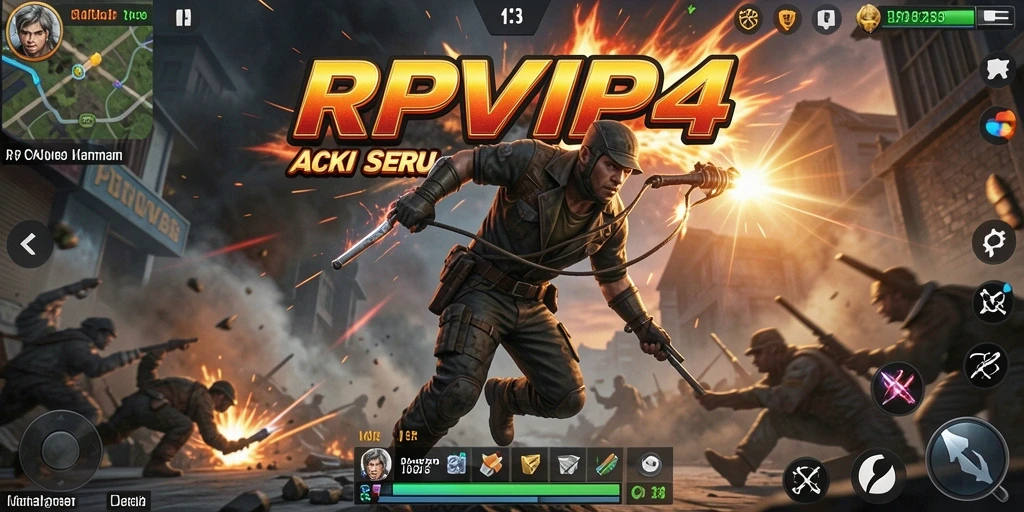 Tampilan aksi seru di RPVIP4 saat berperang.