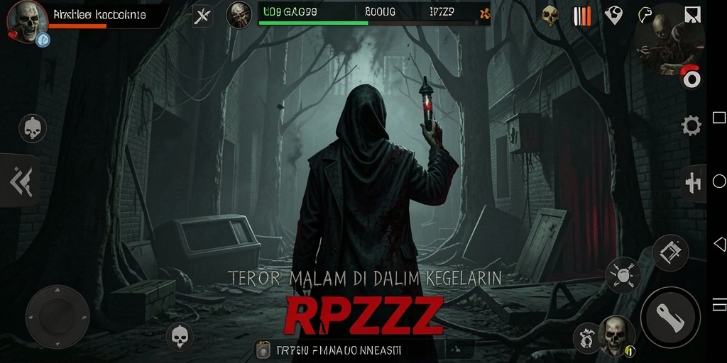 Tangkapan layar RPZZZ menampilkan momen menegangkan saat menjelajahi kegelapan.
