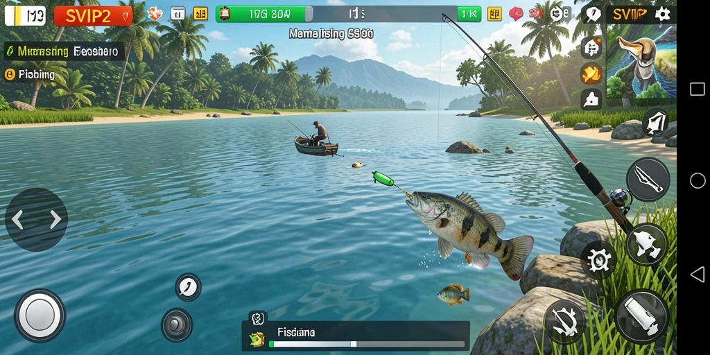 Gameplay memancing yang seru dan menantang di SVIP2.