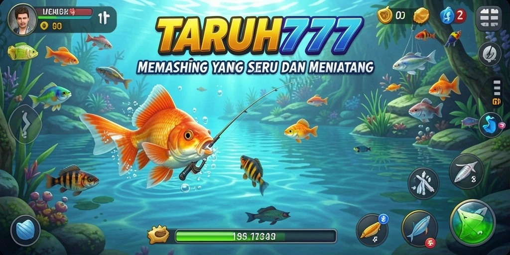 Screenshot TARUH777 menampilkan pengalaman bermain memancing yang mendebarkan.