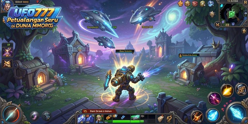 Screenshot gameplay <strong>UFO777</strong> menampilkan aksi seru para pemain di dunia MMORPG.